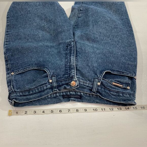 Vintage Valentino Jeans Women’s 31 Blue Denim Stone Wash Straight Leg Designer - Picture 10 of 13